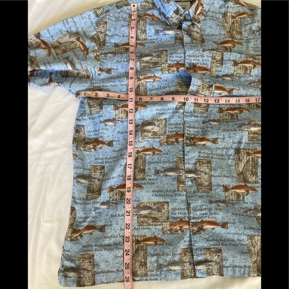 Columbia | River Lodge Fishing Print Shirt M - Picture 6 of 8